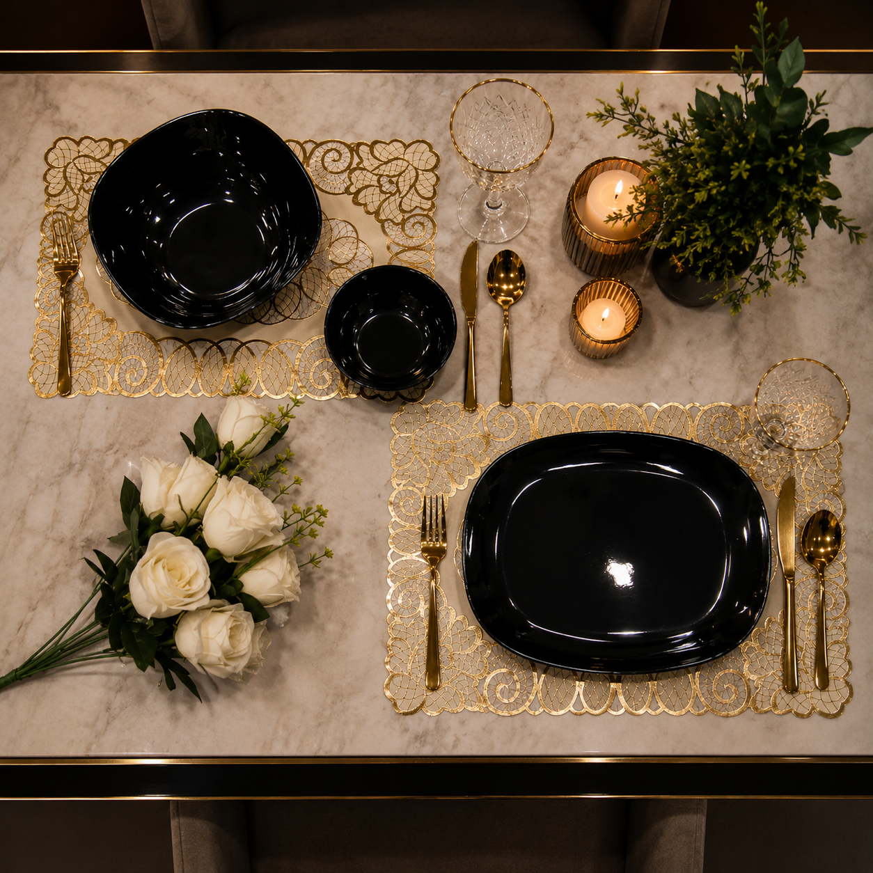 KBFQ Black Dinner Set