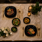 KBFQ Black Dinner Set