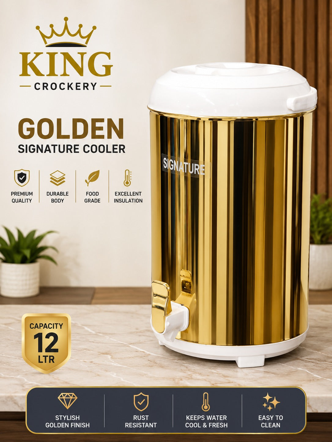 Signature Golden Cooler 12 Liter