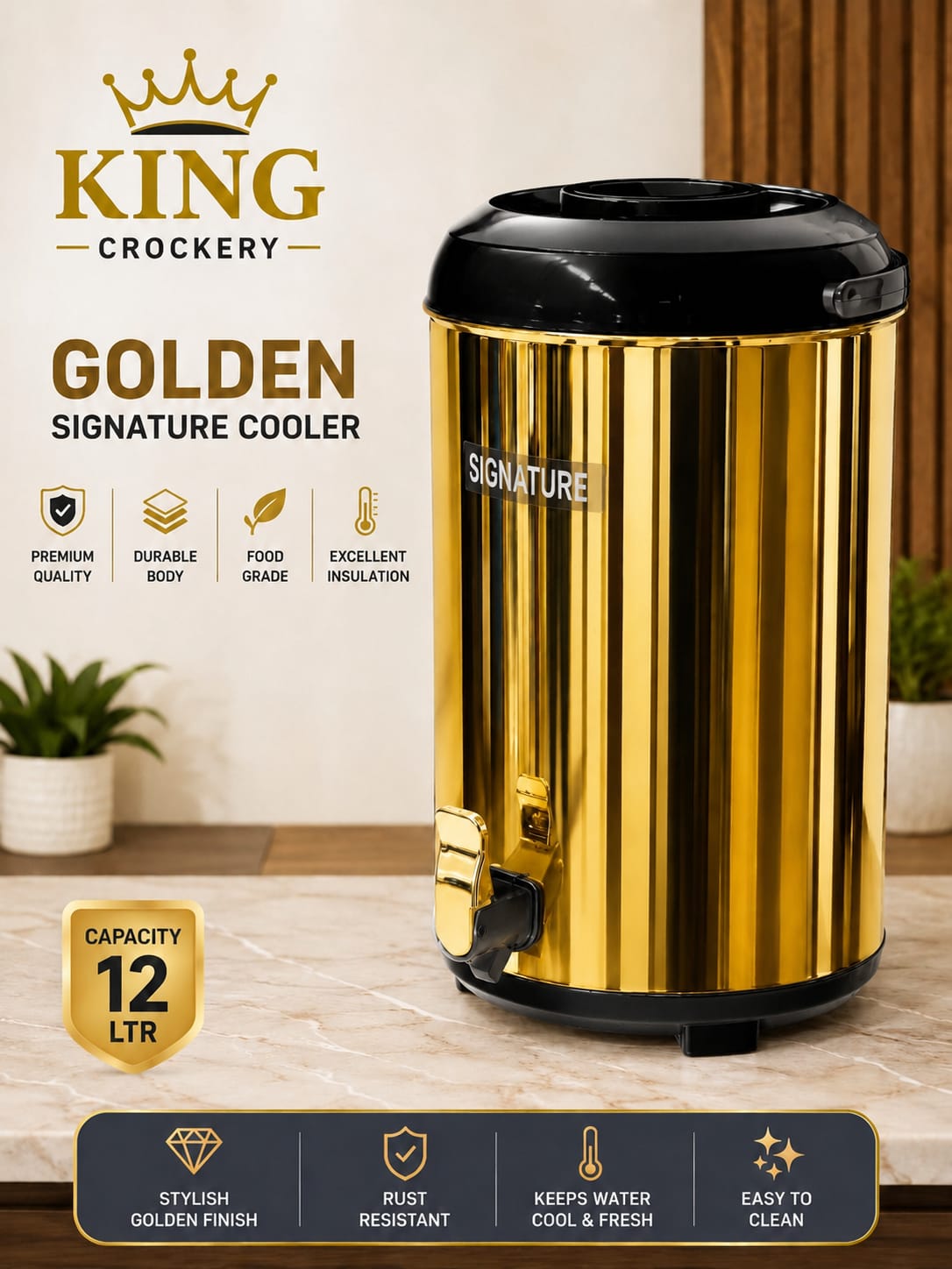 Signature Golden Cooler 12 Liter