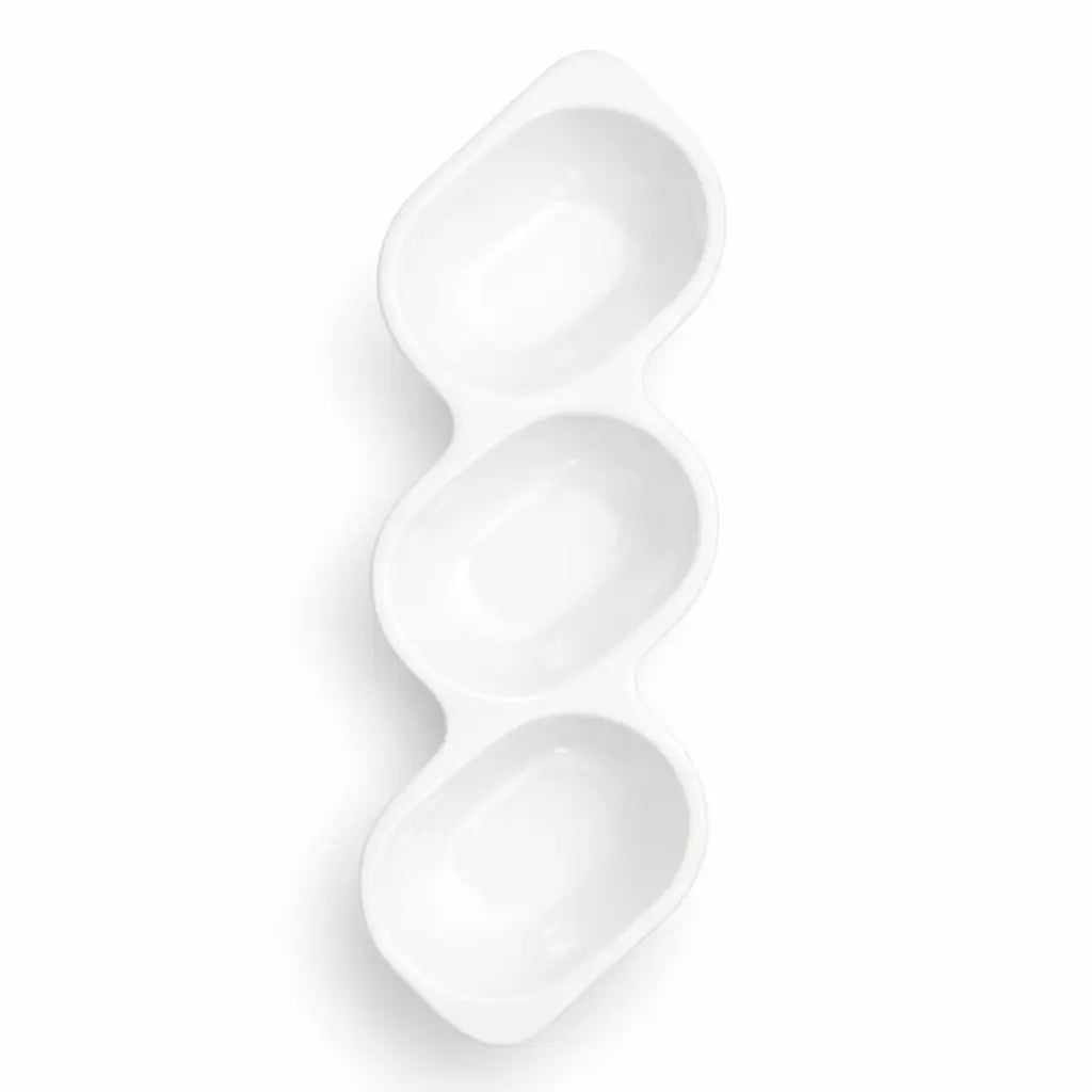 Melamine Appetizer 3 Section Platter (1 Piece)