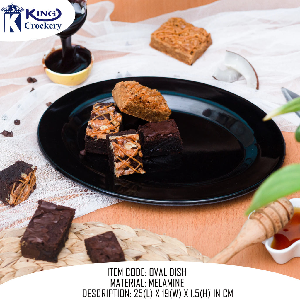 melamine 10 inch small black dish for serving