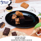 melamine 10 inch small black dish for serving