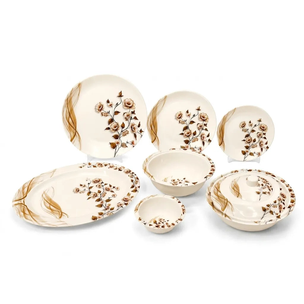 Melamine Vigo Print Double Glaze Dinner Set