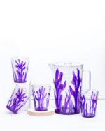 7 Pcs Acrylic Water Set which includes 6 Pcs Tumbler and 1 Pcs Pitcher in Purple Color