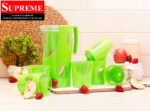 7 Pcs Acrylic Water Set which includes 6 Pcs Tumbler and 1 Pcs Pitcher in Light Green Color