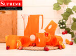 7 Pcs Acrylic Water Set which includes 6 Pcs Tumbler and 1 Pcs Pitcher in Orange Color