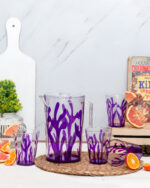 7 Pcs Acrylic Water Set which includes 6 Pcs Tumbler and 1 Pcs Pitcher in Purple Color