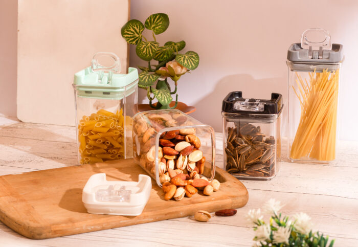 Signature Acrylic Storage Jar with Lid for Storing Dry Food, Snacks, Spices, and Pantry Essentials