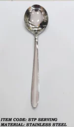 2 Pcs Stainless Steel Round Shape Curry Spoon for Serving