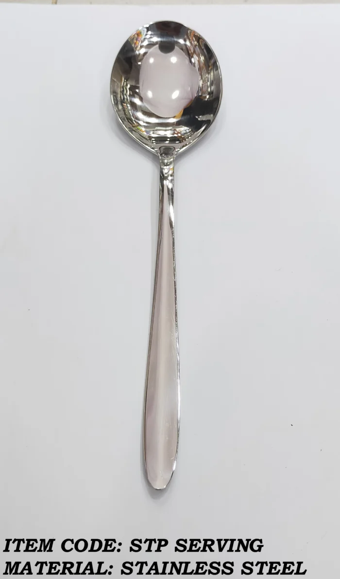 2 Pcs Stainless Steel Round Shape Curry Spoon for Serving