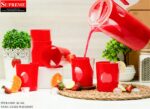 7 Pcs Acrylic Water Set which includes 6 Pcs Tumbler and 1 Pcs Pitcher in Red Color