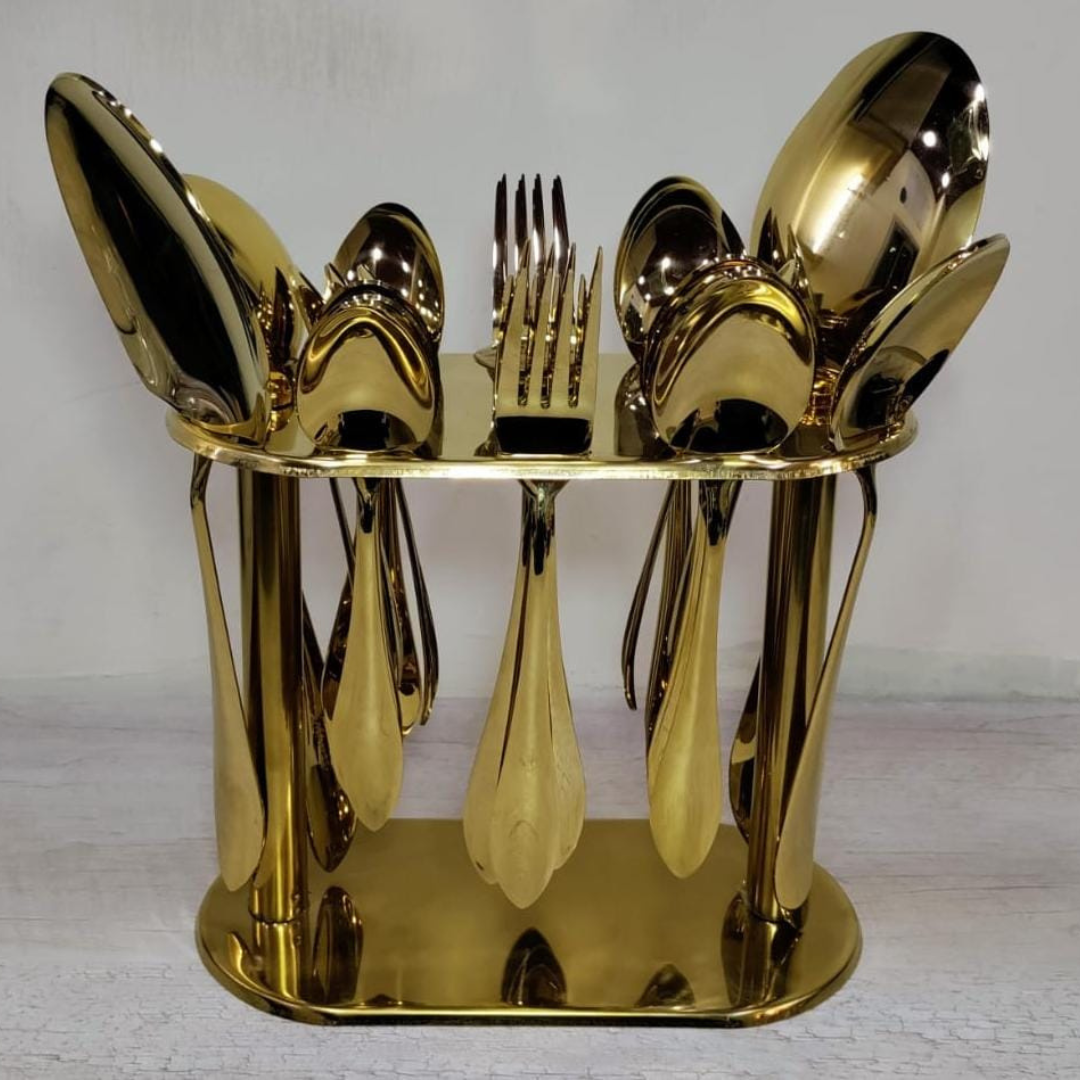 29 Pcs Golden Cutlery Set For 6 Persons