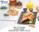 Melamine Black Color Medium Platter 31.6 cm For Serving