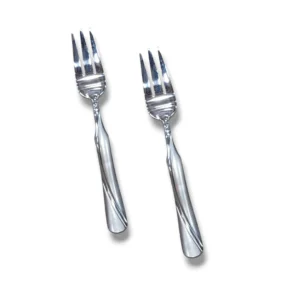 6-Piece Stainless Steel Fruit Fork Serving Spoon Set for Dining