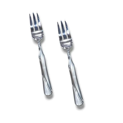 6-Piece Stainless Steel Fruit Fork Serving Spoon Set for Dining