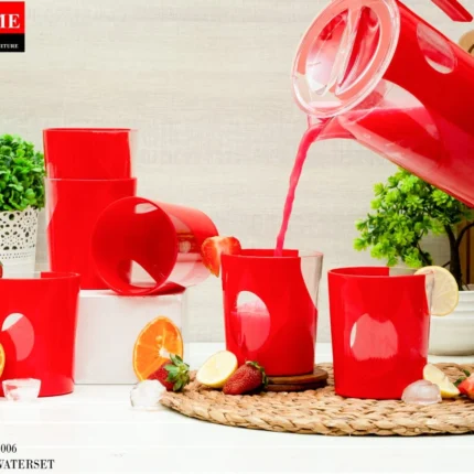 7 Pcs Acrylic Water Set which includes 6 piece tumbler and 1 pitcher