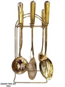7 Pcs Golden Kitchen Tool Set