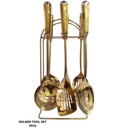 7 Pcs Golden Kitchen Tool Set