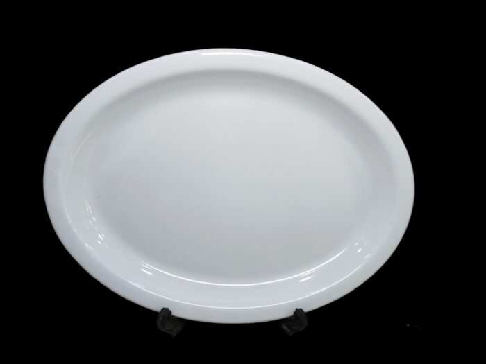 Melamine White Color Double Glazed 14.5 inch Rice Dish For Serving
