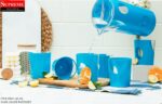 7 Pcs Acrylic Water Set which includes 6 Pcs Tumbler and 1 Pcs Pitcher in Light Blue Color