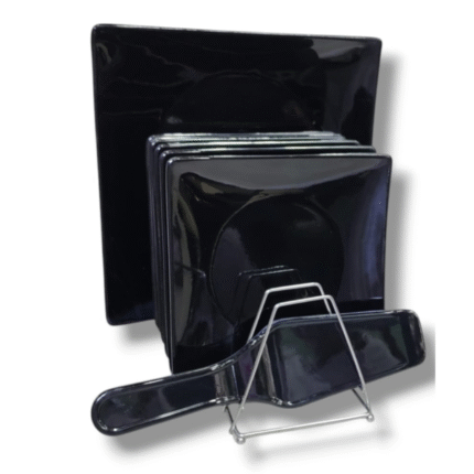 8-Piece Black Color Cake Serving Set