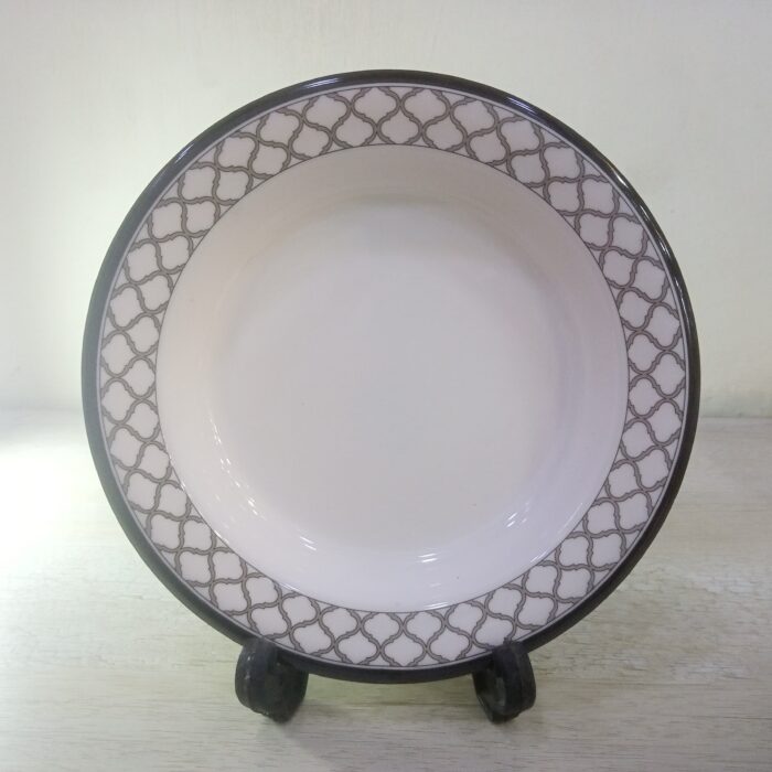 Melamine White Color Double Glazed 7.5 inch Quarter Plate For Dining