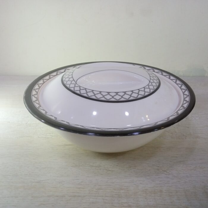 Printed Melamine Double Glazed 9.5 inch Donga With Cover For Serving