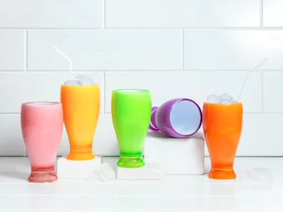 acrylic tumbler milky glass