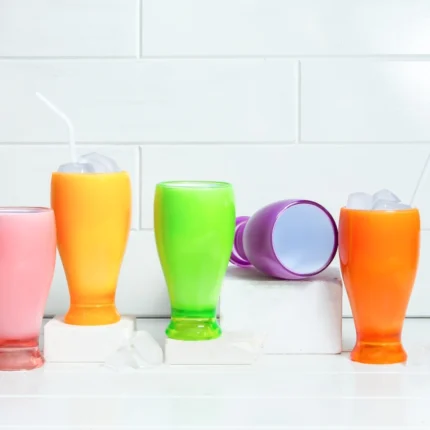 acrylic tumbler milky glass