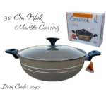 Any Cook Marble Coated Wok With Lid of 32 Cm