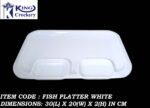 Melamine White Color Fish Platter 30 cm For Serving