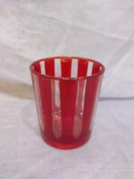 Acrylic Striped Glass 300 ml in Red Color For Drinking