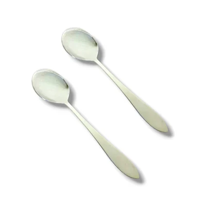 Stainless steel 2 pcs round shape spoon set for serving