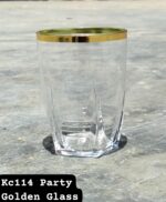Golden-Lined Acrylic Glass For Drinking