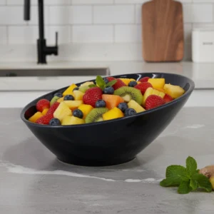 Melamine Black Color Large Bowl For Serving