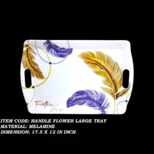 Melamine Printed Handle Flower Tray