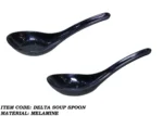 melamine black color soup spoon