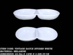 Melamine White Color Sauce Divider For Serving