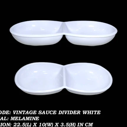 Melamine White Color Sauce Divider For Serving
