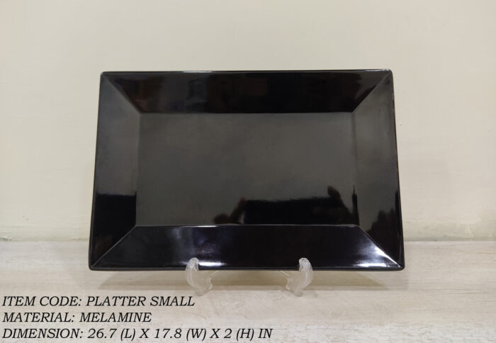 Melamine Platter Small 26.7 cm in Black Color For Serving