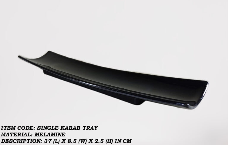 Melamine Black Color Single Kabab Tray 37 cm For Serving