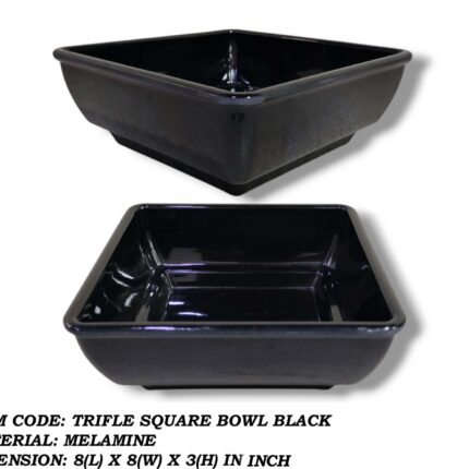 Melamine Black Color Bowl 8 inch For Serving