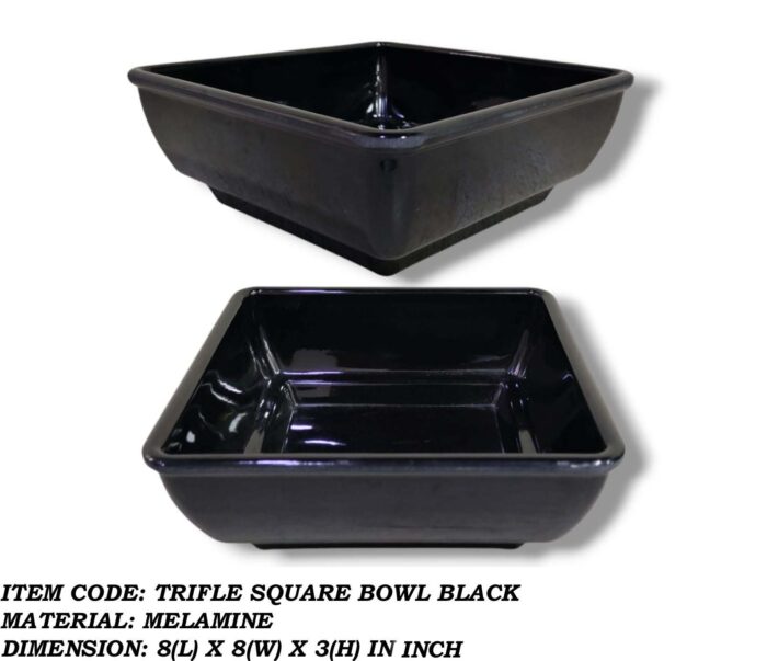 Melamine Black Color Bowl 8 inch For Serving