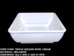 Melamine Cream Color Bowl 8 inch For Serving