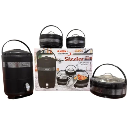 Sizzler 4-Piece Gift Pack (Includes 3 Hot Pots + 1 Cooler)
