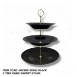 Melamine Black Color 3 Tier Cake and Pastry Stand