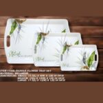 Printed Handle Tray in 3 Sizes Small, Medium and Large For Serving