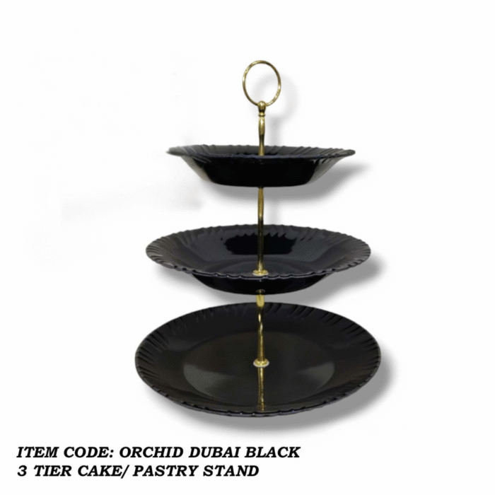 Melamine Black Color 3 Tier Cake and Pastry Stand