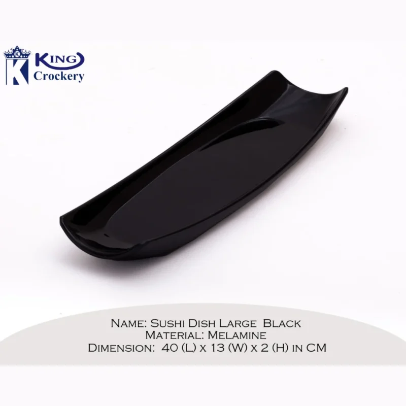 Melamine Black Color Large Dish For Serving